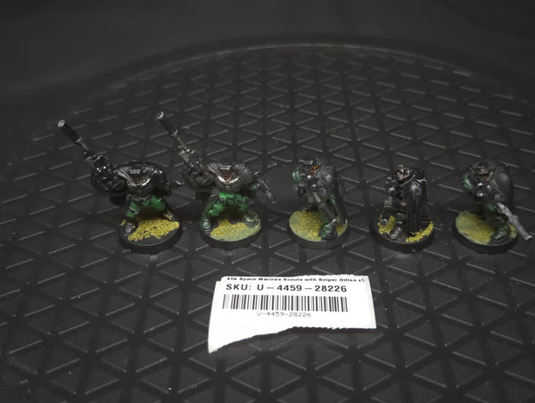 Warhammer 40k Space Marines Scouts with Sniper Rifles x5