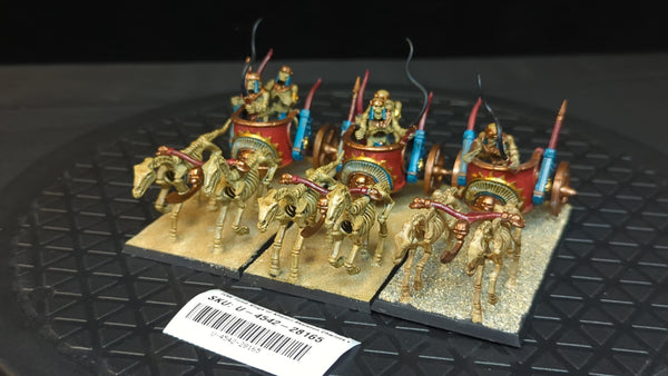 The Old World Tomb Kings of Khemri Skeleton Chariots x3 Painted