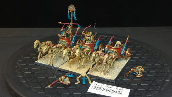 The Old World Tomb Kings of Khemri Skeleton Chariots x3 Painted