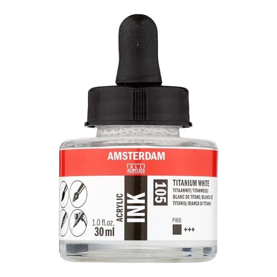 Amsterdam Acrylic Inks 30ml - Titanium White