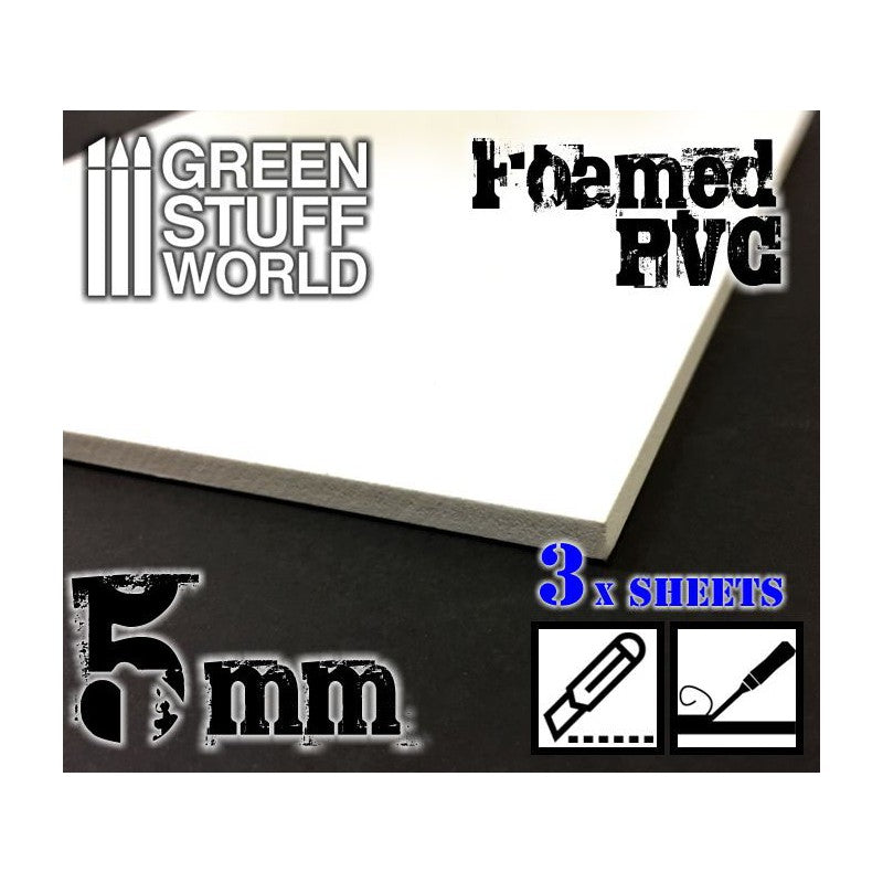 GSW Foamed PVC 5 mm - 200x300mm - 3 sheets