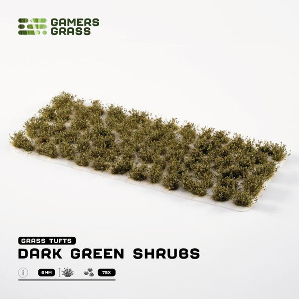 Gamer's Grass Tufts - Dark Green Shrubs