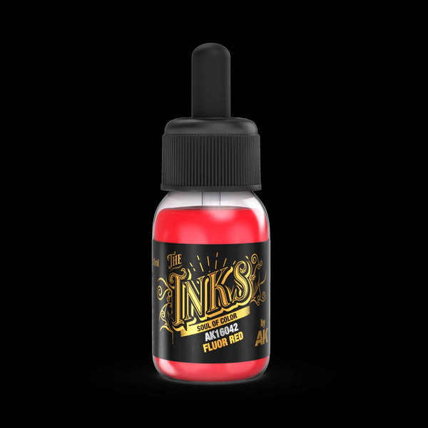 AK Interactive Acrylic Inks 30ml - Fluor Red