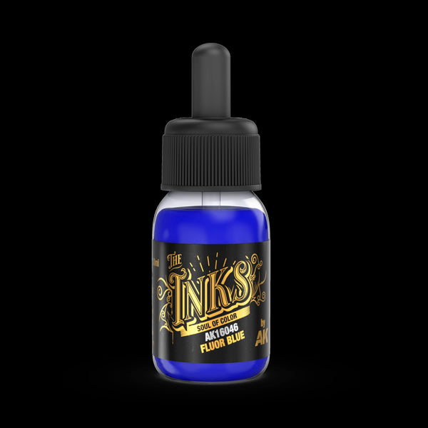 AK Interactive Acrylic Inks 30ml - Fluor Blue