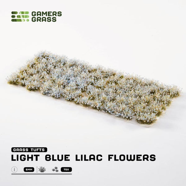 Gamer's Grass Tufts -  Light Blue Lilac Flowers