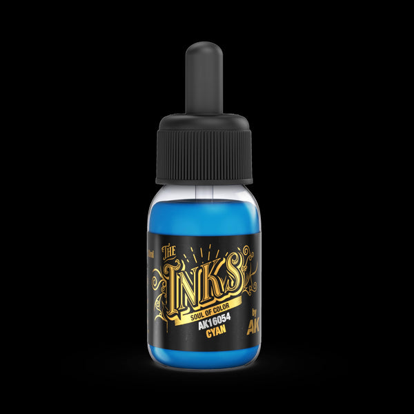 AK Interactive Acrylic Inks 30ml - Cyan