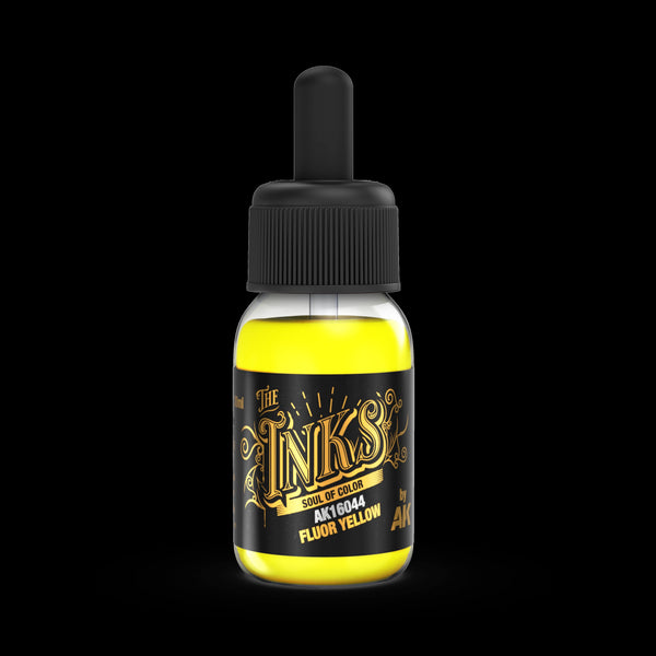 AK Interactive Acrylic Inks 30ml - Fluor Yellow
