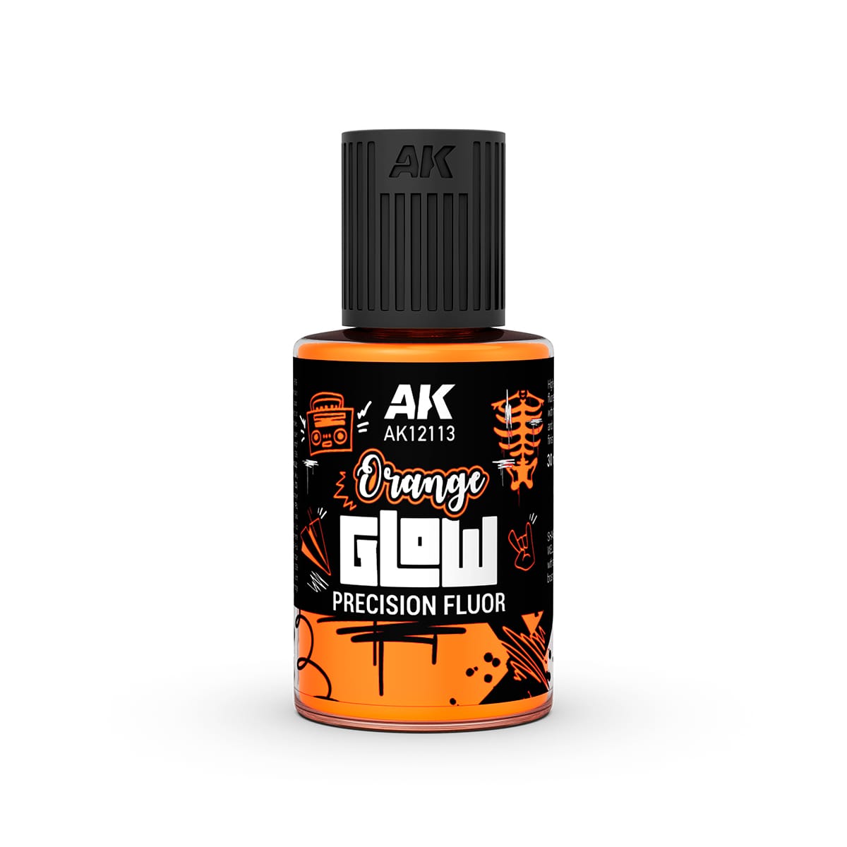 AK Interactive Glow Precision Fluor 30ml - Orange