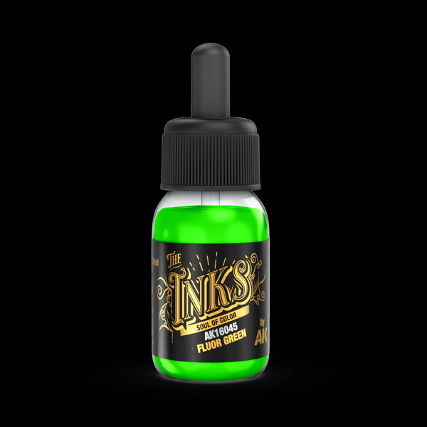 AK Interactive Acrylic Inks 30ml - Fluor Green