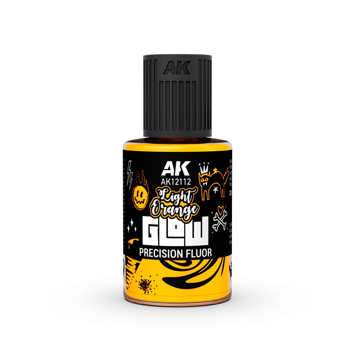 AK Interactive Glow Precision Fluor 30ml - Light Orange