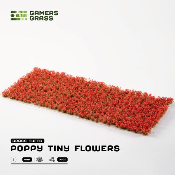 Gamer's Grass Tufts -  Poppy Tiny Flowers