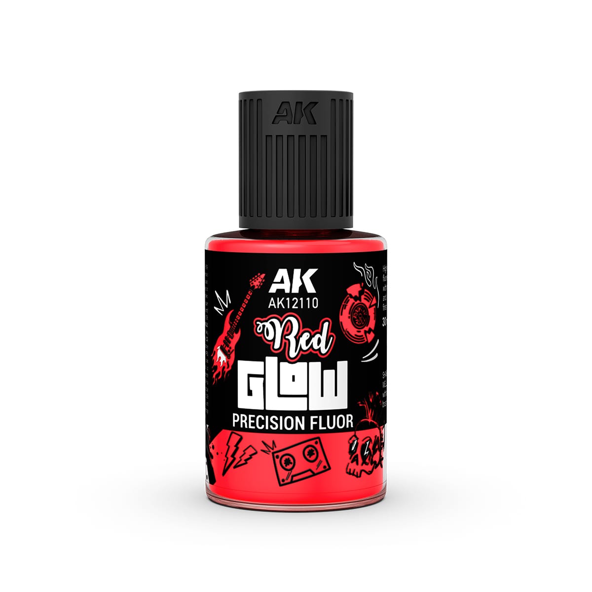 AK Interactive Glow Precision Fluor 30ml - Red