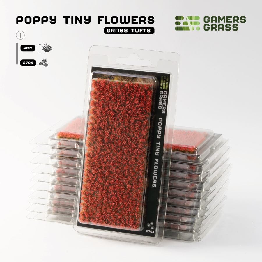 Gamer's Grass Tufts -  Poppy Tiny Flowers