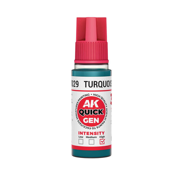 AK Interactive Quick Gen Acrylics 18ml - Turquoise Blue