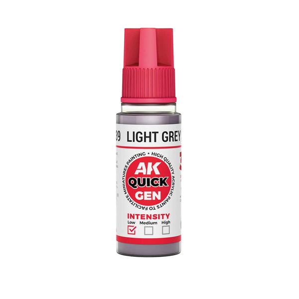 AK Interactive Quick Gen Acrylics 18ml - Light Grey Shadow