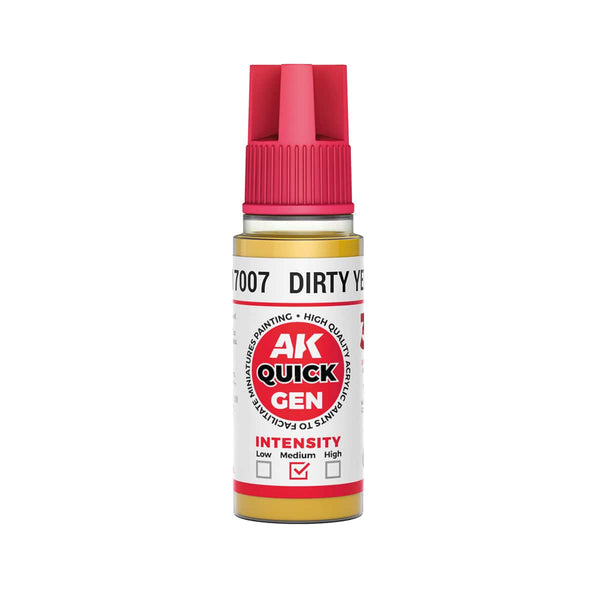 AK Interactive Quick Gen Acrylics 18ml - Dirty Yellow