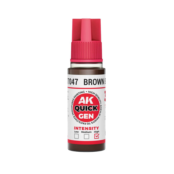 AK Interactive Quick Gen Acrylics 18ml - Brown Black