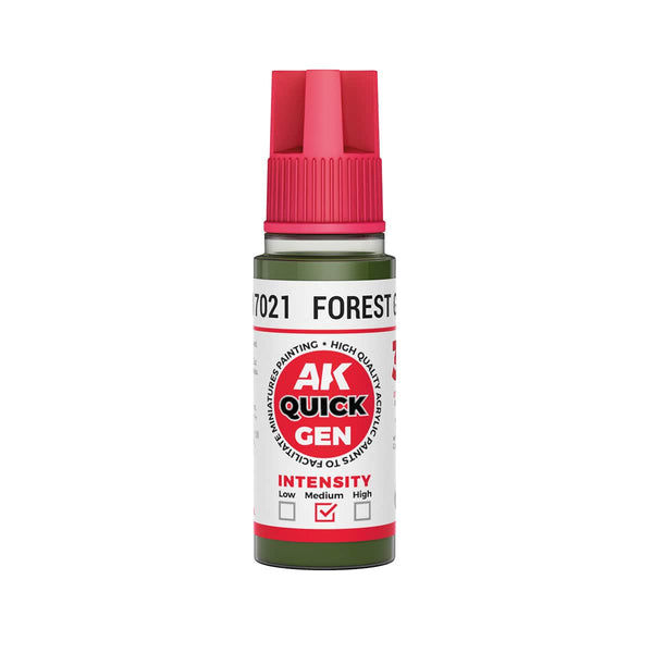 AK Interactive  Quick Gen Acrylics 18ml - Forest Green