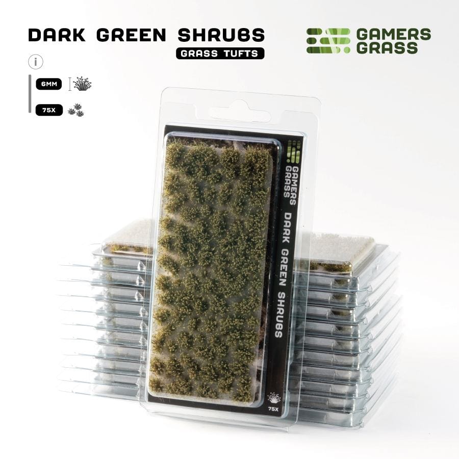 Gamer's Grass Tufts - Dark Green Shrubs