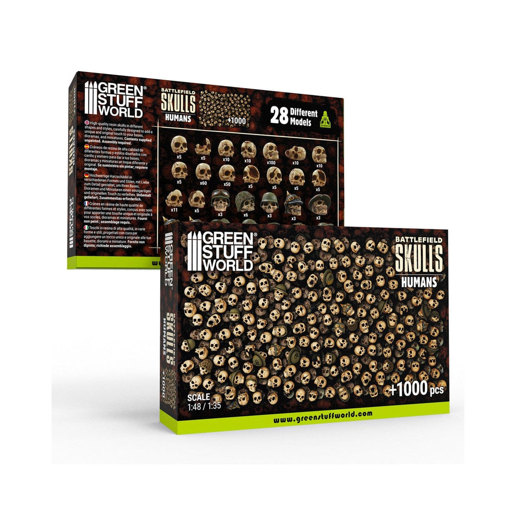 GSW Resin Basing Set - 1000x Battlefield Resin Skulls