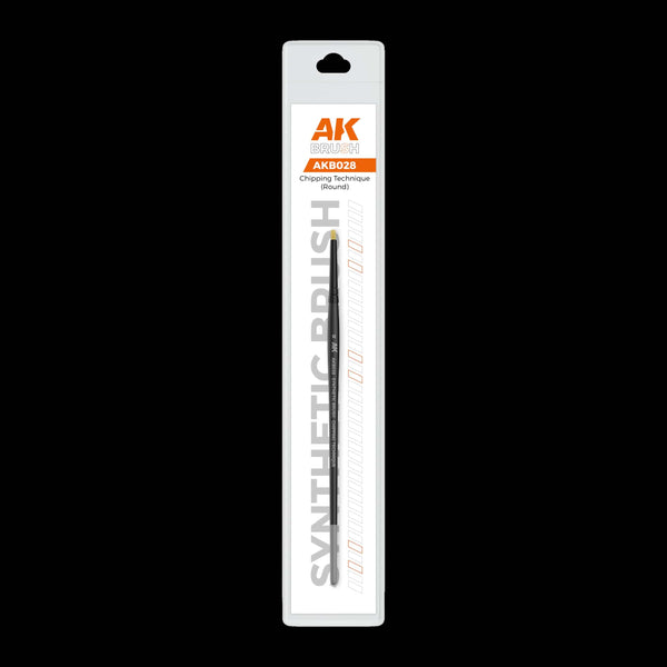 AK Interactive Synthetic Brush - Chipping Technique ( Round)