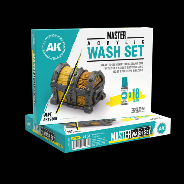 AK Interactive 3rd Gen Acrylic Wash Set