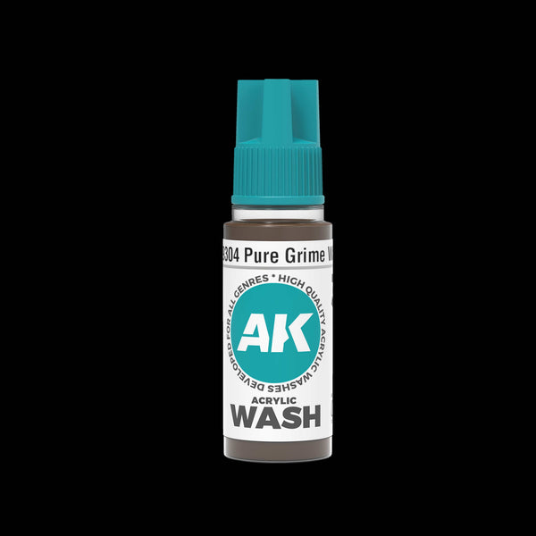 AK Interactive 3rd Gen Acrylic Wash 18ml - Pure Grime