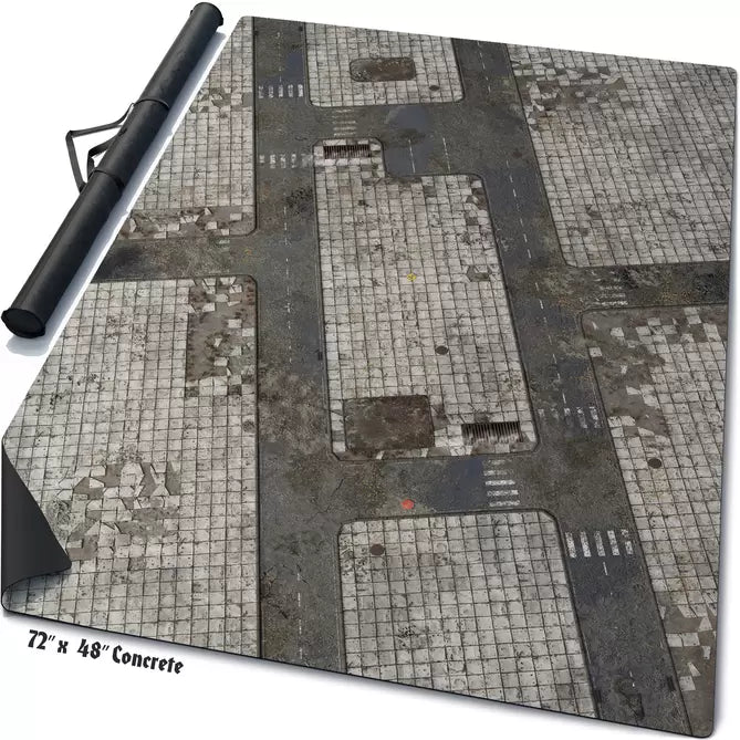 Warzone Studio Gaming Mats - DOUBLE-SIDED - Concrete / Ardent - Choose your size