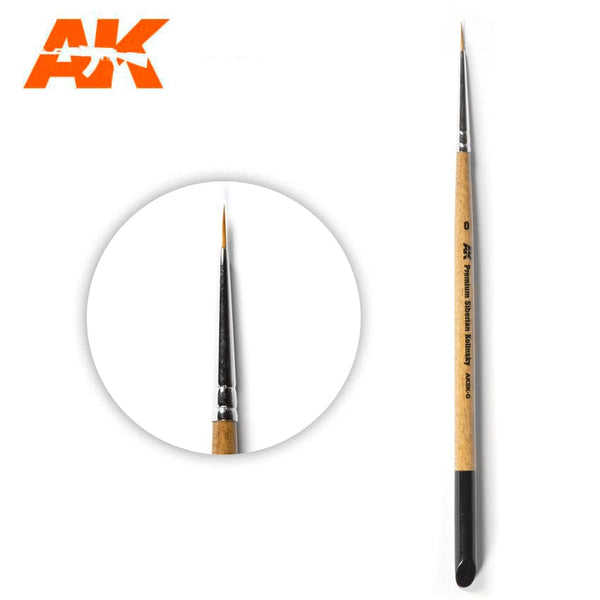 AK Interactive Marta Kolinsky Premium Brush - Size 0