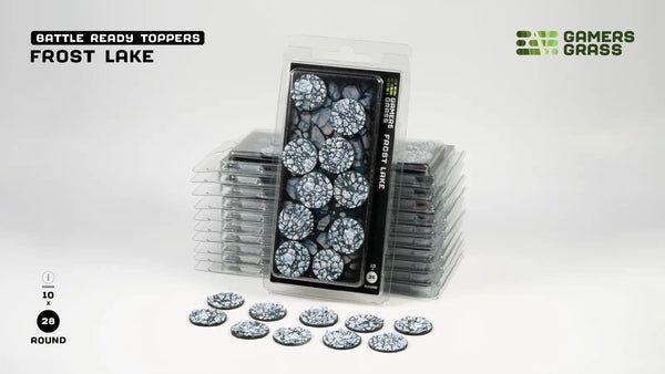 Gamer's Grass Battle Ready Toppers- Frost Lake - Round 28mm