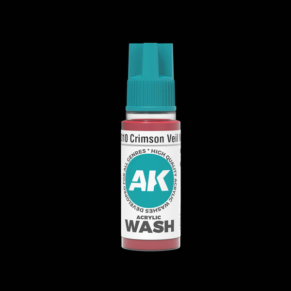 AK Interactive 3rd Gen Acrylic Wash 18ml - Crimson Veil