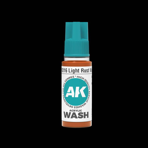 AK Interactive 3rd Gen Acrylic Wash 18ml - Light Rust