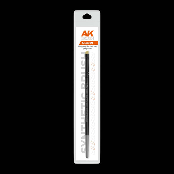 AK Interactive Synthetic Brush - Chipping Technique ( Angular )