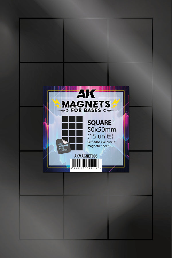 AK Interactive Magnetic Sheet Square Base 50x50mm (15 units)