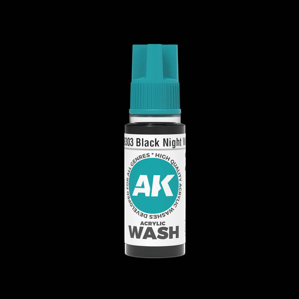 AK Interactive 3rd Gen Acrylic Wash 18ml - Black Night