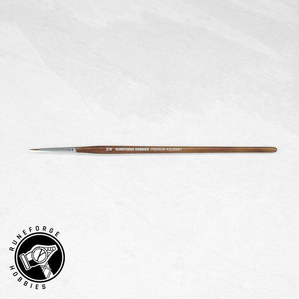 Runeforge Hobbies Premium Kolinsky Brushes - Size 2/0