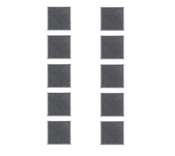 25mm Square Bases x10