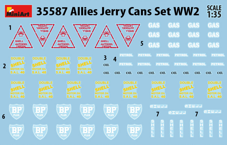 MiniArt - 1/35 Allies Jerry Cans Set WW2