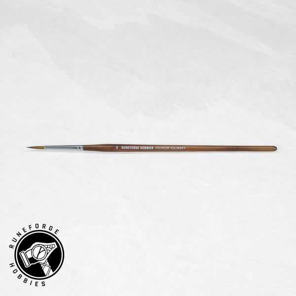 Runeforge Hobbies Premium Kolinsky Brushes - Size 3