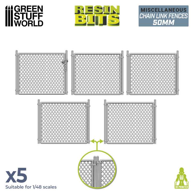 GSW Resin Basing Set - Chain Link Fences 50mm