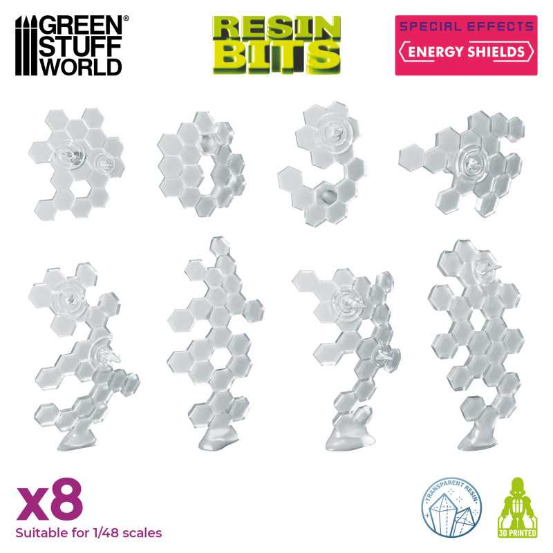 GSW Resin Basing Set - Energy Shields Special Effects Clear Plastic