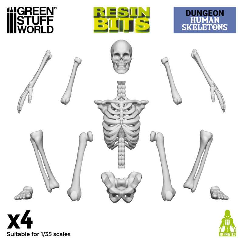 GSW Resin Basing Set - Human Skeletons 1:35