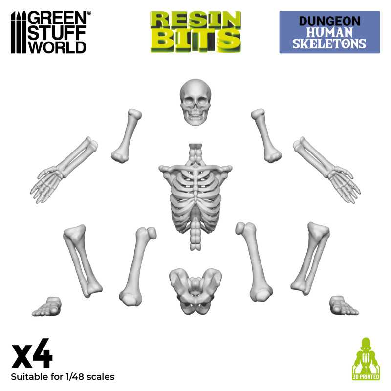 GSW Resin Basing Set - Human Skeletons 1:48