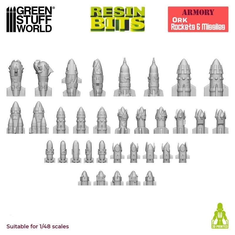 GSW Resin Basing Set: Ork Rockets and Missiles