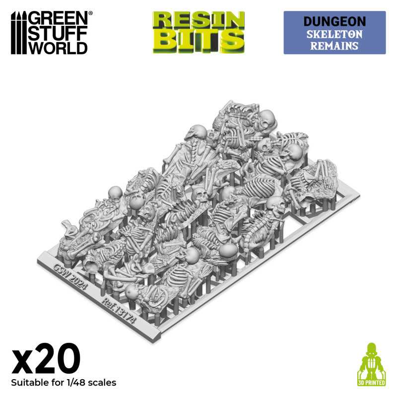 GSW Resin Basing Set - Skeleton Remains 1:48