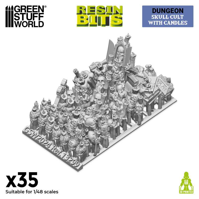 GSW Resin Basing Set - Skull Cult with candles 1:48