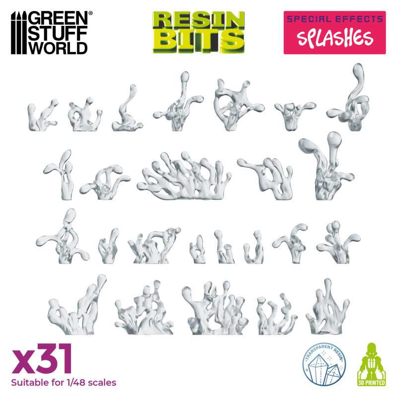 GSW Resin Basing Set - Splash Special Effects Clear Plastic