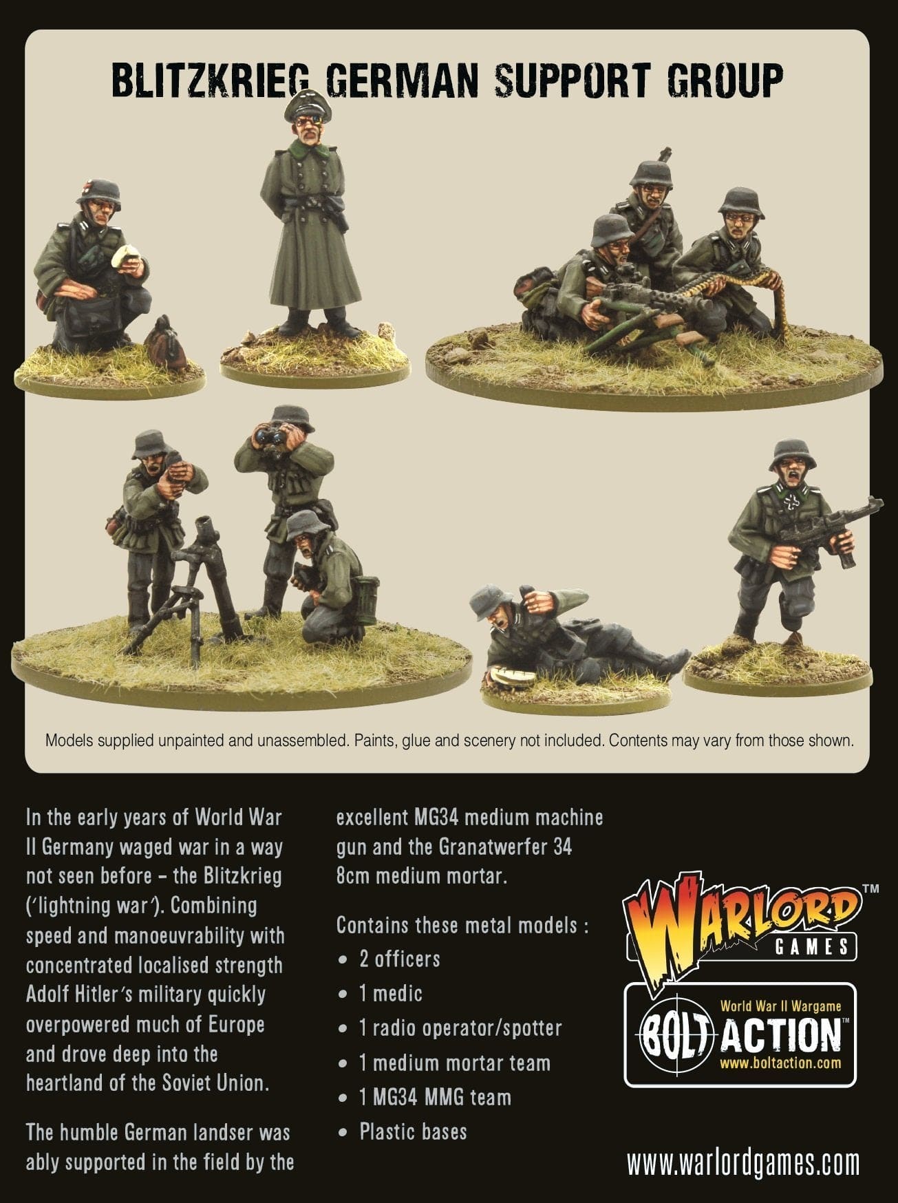 Bolt Action Blitzkrieg German support group