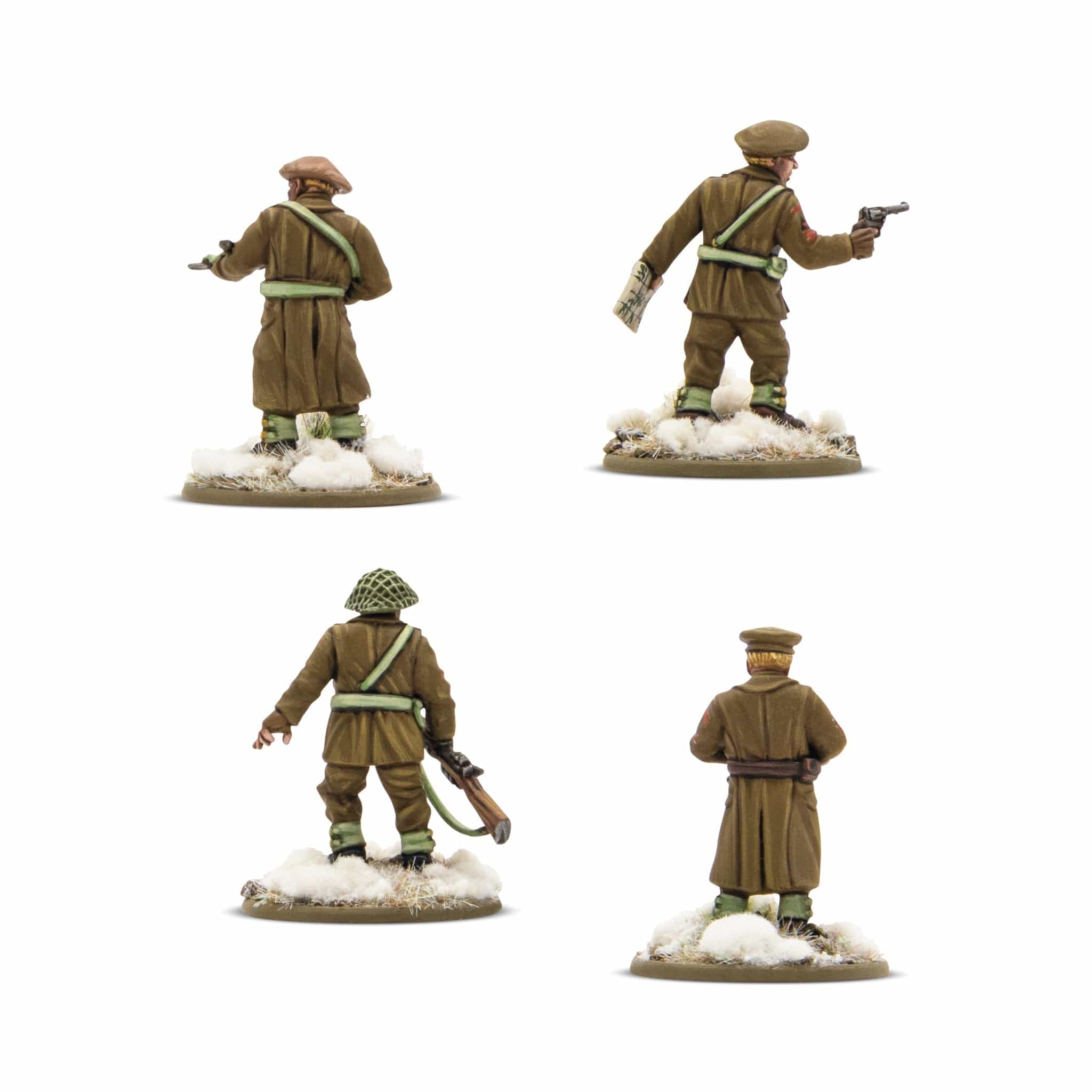 Bolt Action British & Canadian infantry platoon commanders (winter)