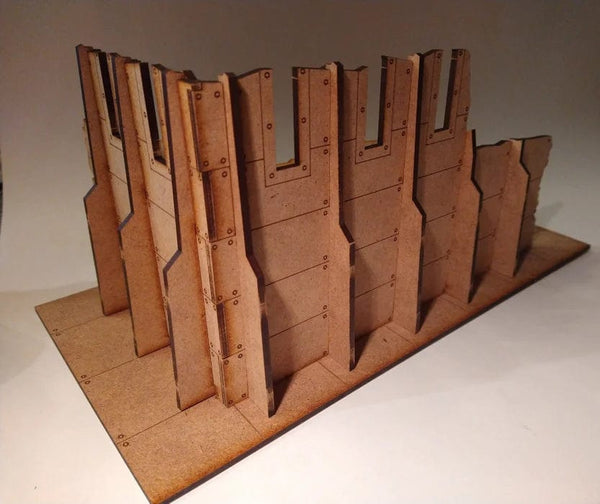 Xolk Scenery: Iron City, WTC Ruin Two Storey with Windows